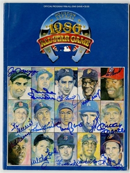 1986 Signed All Star Game Signed program by Fifteen (15) Hall oF Famers